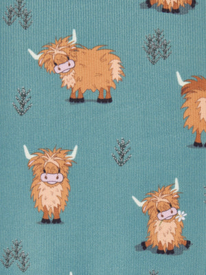 Chaussettes d'équitation Footsie LeMieux Highland Cow/Aloe