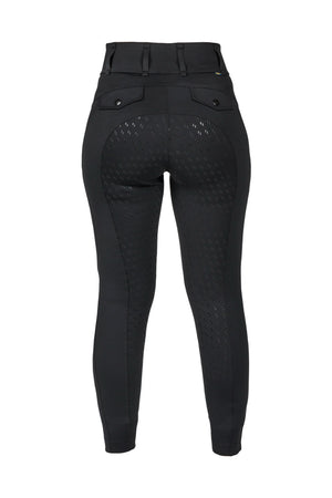 Leggings d'équitation femme Outtrakk FS Back on Track - Noir - vue arriere