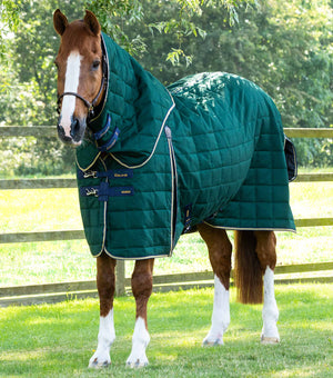 Woof Wear – Couverture d'écurie Lucanta 200 g avec couvre-cou Premier Equine Green | Sellerie Bucéphale