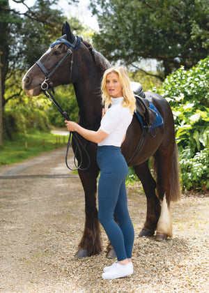 Woof Wear – Legging d'équitation Original Knee Patch Woof Wear Petrol Blue 5 | Sellerie Bucéphale