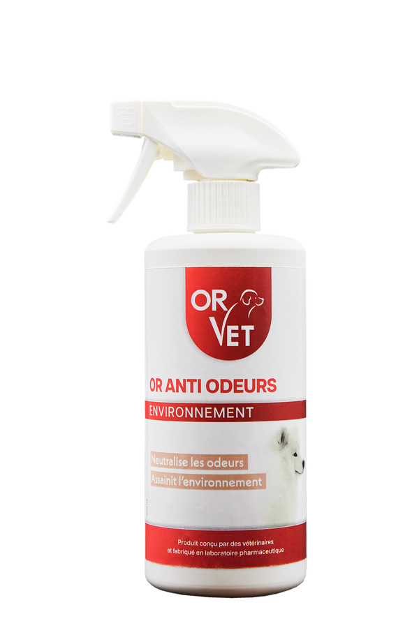 Or-Vet – OR ANTI ODEURS - Spray Neutralisateur d'Odeurs pour Chiens par Or-Vet 500ml   | Sellerie Bucéphale