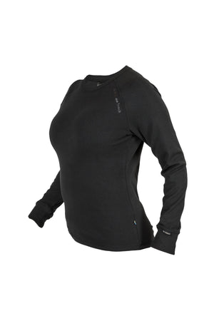 Haut technique Outtrakk manches longues Femme Back on Track - Noir - vue de profil