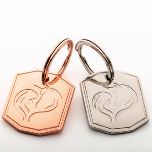 Pendentifs licorne or rose et argente selon le coloris du licol