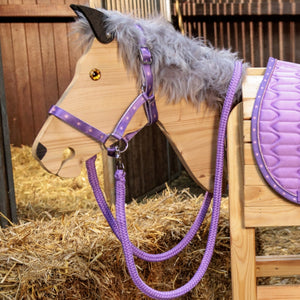 Cheval de bois equipe du licol et des renes Unicorn Academy