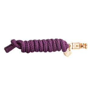 Longe Unicorn Academy violette a mousqueton panique or rose, 2,20 m