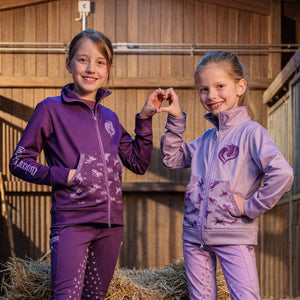 Blousons Unicorn Academy violet et lilas portes a l ecurie