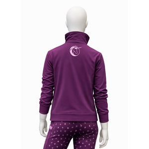 Blouson enfant Unicorn Academy violet, vue de dos