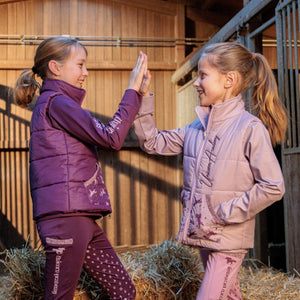 Gilets Unicorn Academy violet et lilas portes a l ecurie