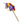 Cheval baton Unicorn Academy Wildstar lilas, corne doree et criniere multicolore
