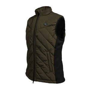 Veste chauffante femme Etna Back on Track - Olive - vue arriere