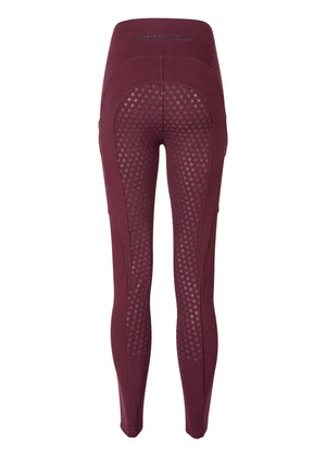 Woof Wear – Legging d'équitation hiver Full Seat Woof Wear Plum 2 | Sellerie Bucéphale