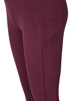 Woof Wear – Legging d'équitation hiver Full Seat Woof Wear Plum 3 | Sellerie Bucéphale