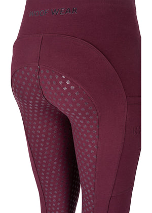 Woof Wear – Legging d'équitation hiver Full Seat Woof Wear Plum 4 | Sellerie Bucéphale