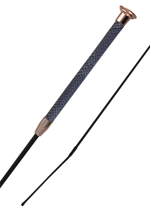 Woof Wear – Cravache de dressage Reptile Woof Wear Grey / Rose Gold | Sellerie Bucéphale