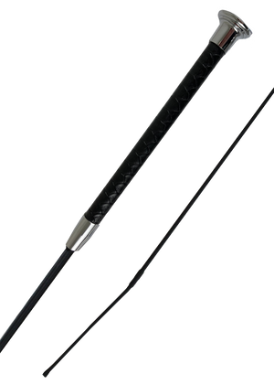 Woof Wear – Cravache de dressage Reptile Woof Wear Black / Silver | Sellerie Bucéphale