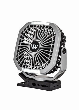 Ventilateur Woof Wear commandes et indicateur de batterie