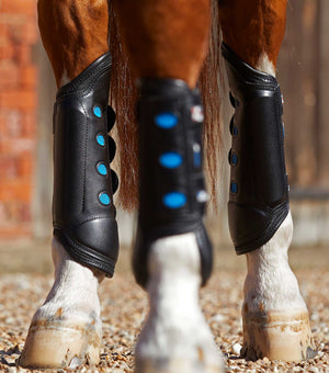 Woof Wear – Guêtres de cross Air Cooled Original postérieurs Premier Equine Black 2 | Sellerie Bucéphale