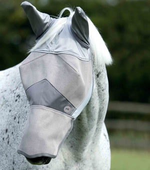 Woof Wear – Masque anti-mouches Buster Xtra Premier Equine Silver | Sellerie Bucéphale