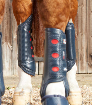 Woof Wear – Guêtres de cross Carbon Tech Air Cooled postérieurs Premier Equine Navy | Sellerie Bucéphale