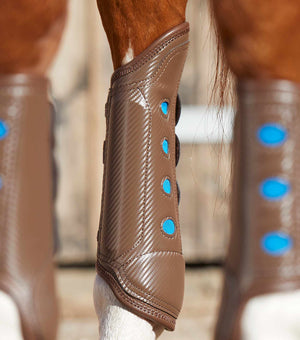 Woof Wear – Guêtres de cross Carbon Tech Air Cooled postérieurs Premier Equine Brown 2 | Sellerie Bucéphale