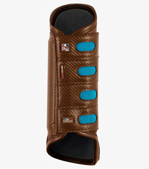 Woof Wear – Guêtres de cross Carbon Tech Air Cooled postérieurs Premier Equine Brown 4 | Sellerie Bucéphale