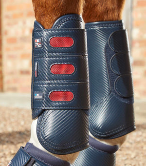 Woof Wear – Guêtres de cross Carbon Tech Air Cooled antérieurs Premier Equine Navy 3 | Sellerie Bucéphale