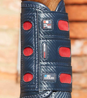 Woof Wear – Guêtres de cross Carbon Tech Air Cooled antérieurs Premier Equine Navy 4 | Sellerie Bucéphale
