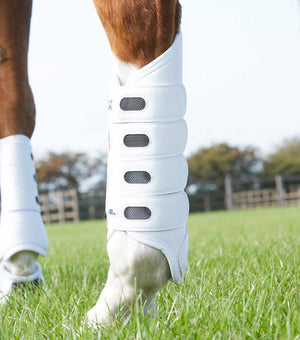 Woof Wear – Guêtres de cross Carbon Tech Air Cooled postérieurs Premier Equine White | Sellerie Bucéphale