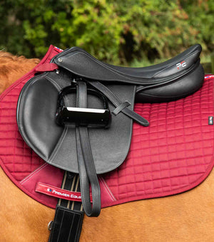 Woof Wear – Tapis de selle Close Contact coton mixte/CSO Premier Equine Burgundy 2 | Sellerie Bucéphale