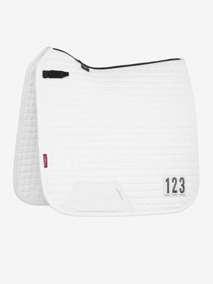 Tapis de selle dressage coton Competition LeMieux blanc