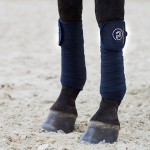 Bandes de polo Eskadron Platinum Pure Bleu marine sur le cheval | Sellerie Bucéphale