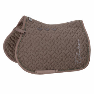 Eskadron – Tapis de selle COTTON GLITTER CRYSTAL Eskadron Classic SS24 Deep taupe XXS - Shetty  | Sellerie Bucéphale