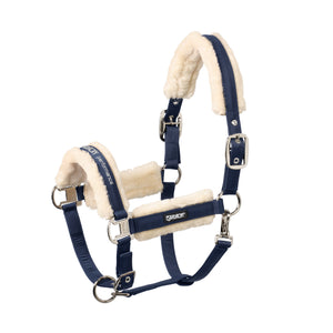 Eskadron – Licol FAUX-FUR DOUBLE PIN Eskadron BASICS Darkbrown W cheval  | Sellerie Bucéphale