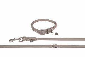 Eskadron – Collier et laisse pour chien »LEATHER« Eskadron Classic SS24 Velvet Taupe L  | Sellerie Bucéphale
