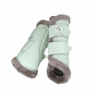 Eskadron – Guêtres Mesh Fauxfur Eskadron Classic SS24 Deep Taupe S  | Sellerie Bucéphale