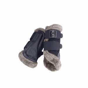 Eskadron – Guêtres Mesh Fauxfur Eskadron Classic SS24 Deep Taupe M  | Sellerie Bucéphale