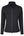 L'image montre une veste noire pour femme. Voici une description détaillée de la veste : 1. **Couleur** : La veste est intégralement noire. 2. **Design** : - La veste est de style sportif et moderne avec une coupe ajustée. - Elle possède une fermeture éclair centrale qui s'étend du bas de la veste jusqu'au col. - Le col est haut et semble être en tissu élastique pour un bon maintien et confort. 3. **Matériau** : - La matière de la veste semble être en tissu technique,...