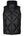 L'image montre un gilet matelassé de couleur noire. Voici une description détaillée de ses caractéristiques : 1. **Design** : - Le gilet présente un motif matelassé en losanges, créant un aspect à la fois moderne et élégant. - Les coutures des losanges sont bien définies, donnant une apparence structurée. 2. **Fermeture** : - Il est équipé d'une fermeture éclair centrale qui s'étend de la base jusqu'au col, facilitant l'enfilage et le retrait. - La fermeture éclair est de...