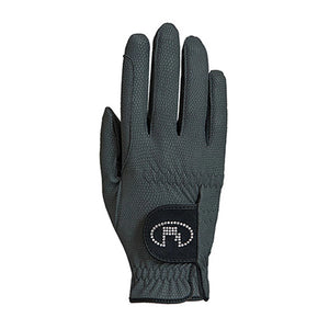 Gants Roeckl Lisboa Swarovski coloris Gris anthracite | Sellerie Bucéphale