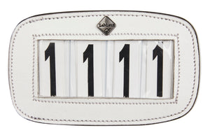 Porte-numéro de selle LeMieux 4 emplacements blanc