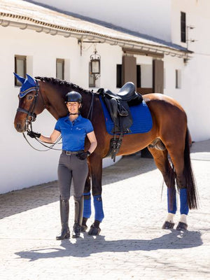 Le Mieux – Tapis de Dressage Suede Square LeMieux  Benetton blue    | Sellerie Bucéphale