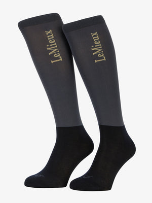 Chaussettes de Concours LeMieux (lot de 2) Noir – Dusk Blue
