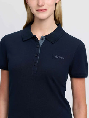 Polo Classique LeMieux bleu marine vue studio 3