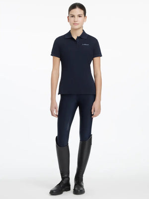 Polo Classique Young Rider LeMieux bleu marine vue studio 1