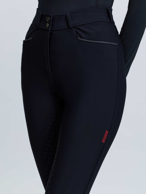 Pantalon d'Équitation LeMieux Isabelle Tall Fond Intégral Silicone Noir 5