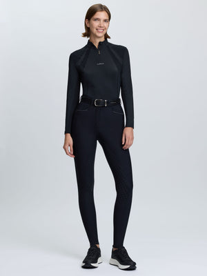 Pantalon d'Équitation LeMieux Isabelle Tall Fond Intégral Silicone Noir 6