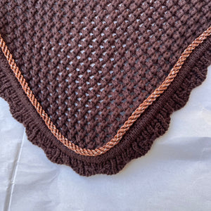 Bonnet Eskadron marron, cordelette cognac brillant 681, vue complémentaire