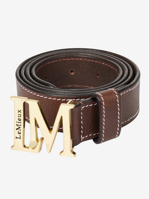 Ceinture Monogram noire – Brown