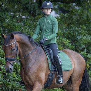 Tapis de Dressage Suede Square LeMieux Hunter Green Dressage  cheval | Sellerie Bucéphale