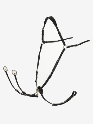Collier de chasse LeMieux à attache martingale noir et argent